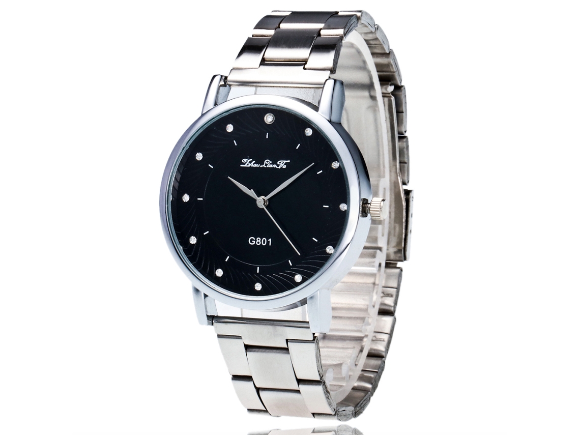 Reloj De Negocios Analógico Unisex Zhoulianfa Con Brazalete De Acero Y Movimiento De Cuarzo.