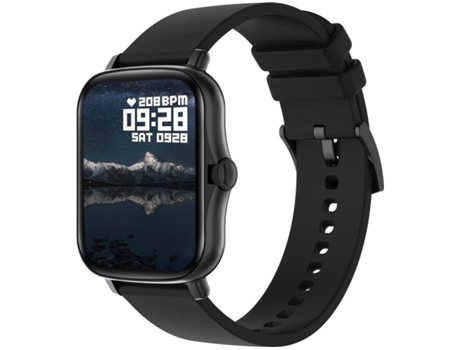 Smartwatch ENKERS Monitor de ritmo cardíaco Presión arterial Monitor de podómetro a prueba de agua-Negro