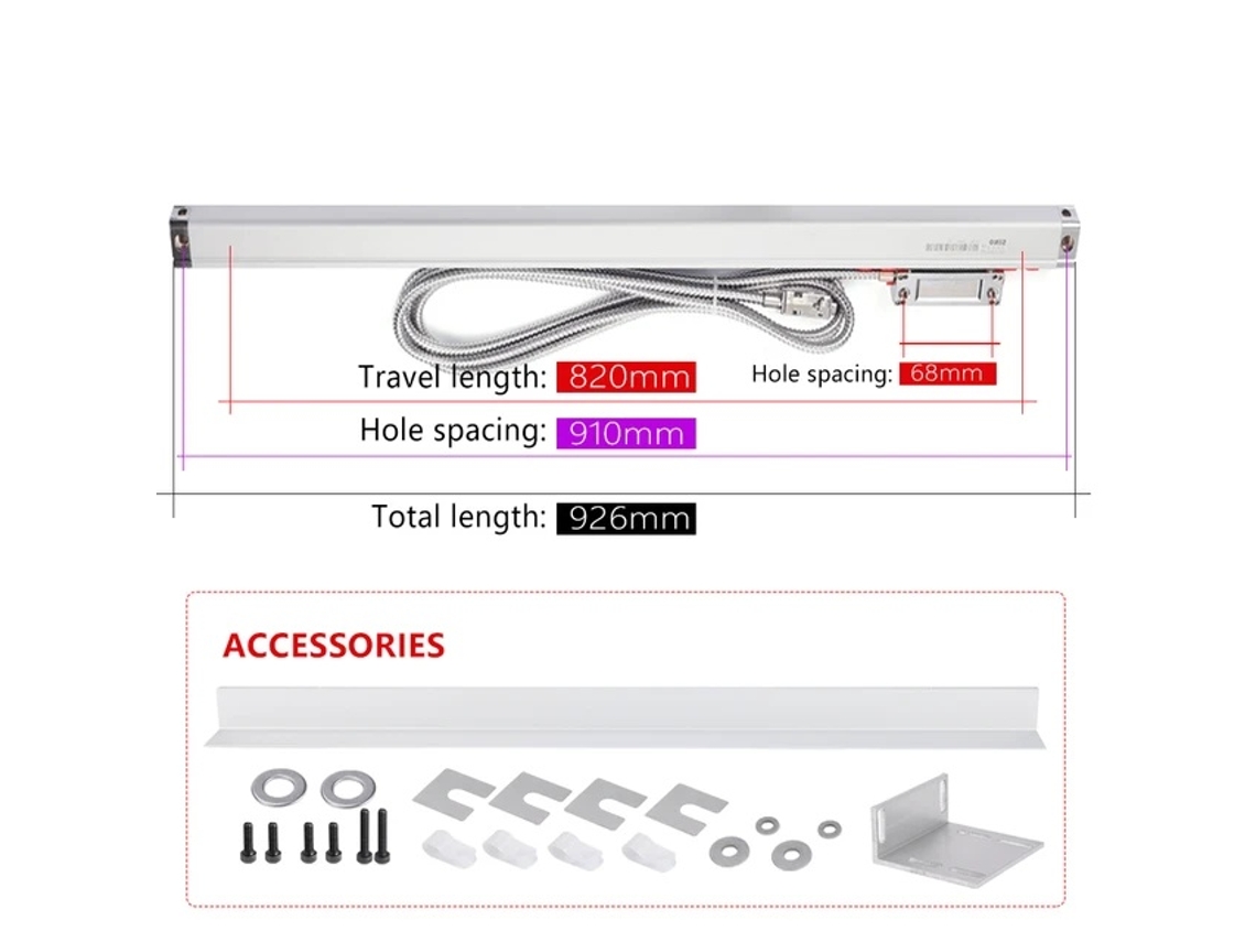 Escala lineal óptica de alta precisión, adecuada para operaciones de fresado y torneado, KA 300 820 mm OEM