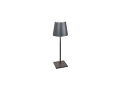 Lámpara de Mesa Poldina L Desk Gris Oscuro LED Recargable y Regulable ZAFFERANO