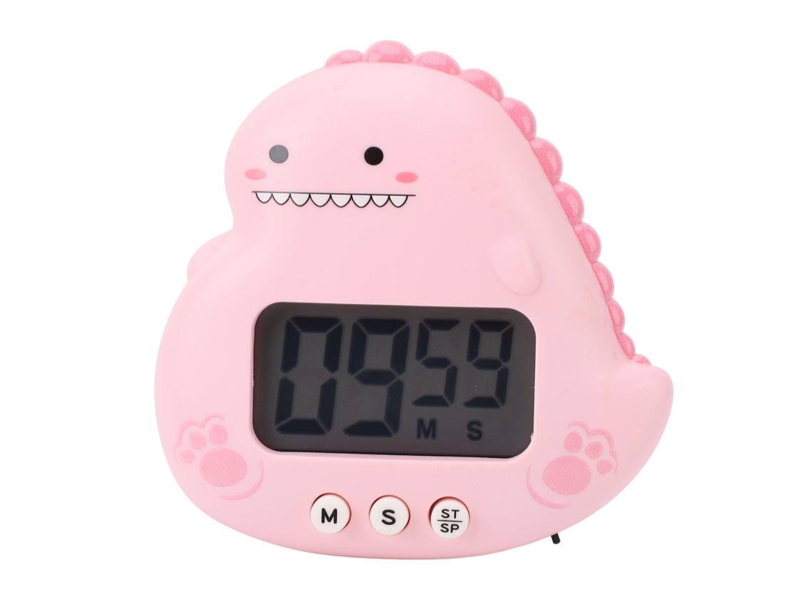 Cronómetro Infantil Con Forma De Dinosaurio Adorable, Pantalla Lcd Grande, Alarma Potente, Magnético, Ideal Para La Cocina, El Estudio O El Hogar.