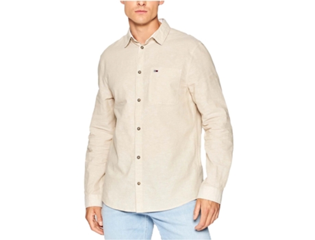 Camisa TOMMY JEANS Algodón Hombre (M - Beis)