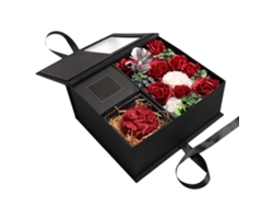 Caja De Regalo De Rosa Romántica Para Ocasiones Especiales Jabón Natural Suave Nutritivo