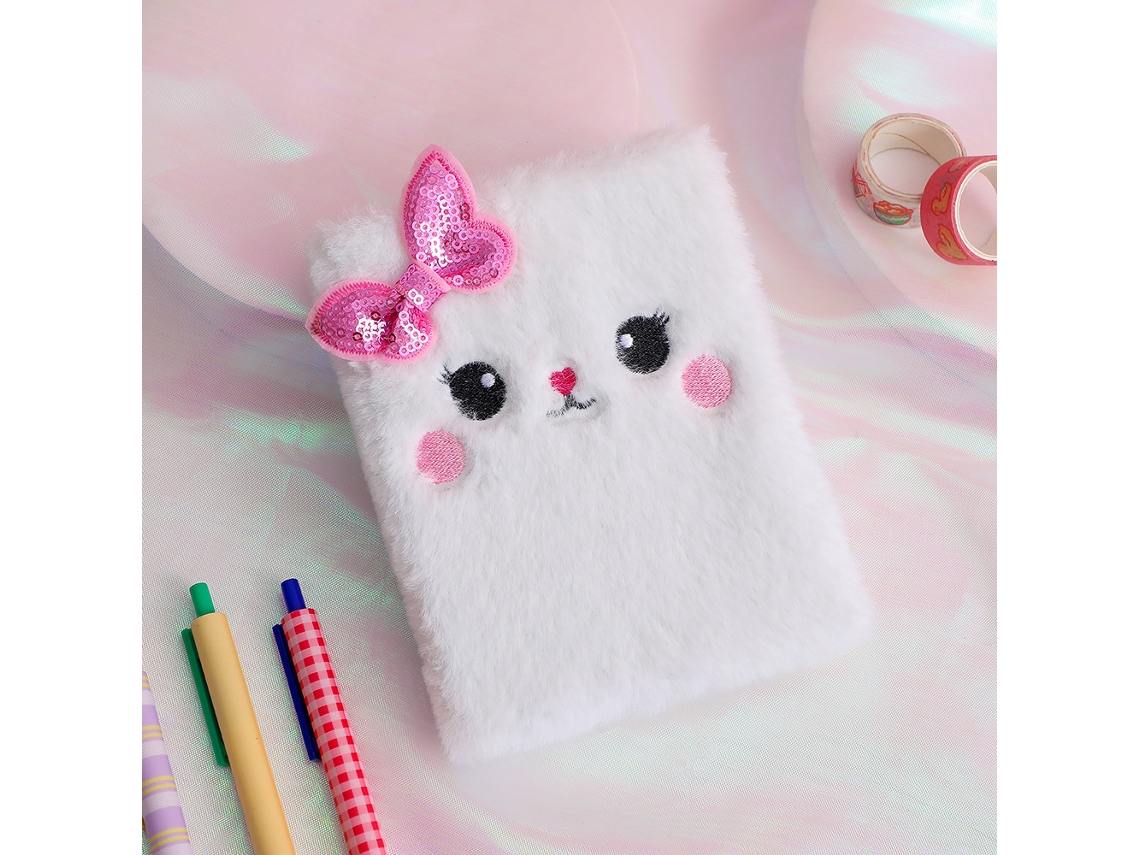 Lindo gatito de peluche con dibujos animados MDUG (blanco)