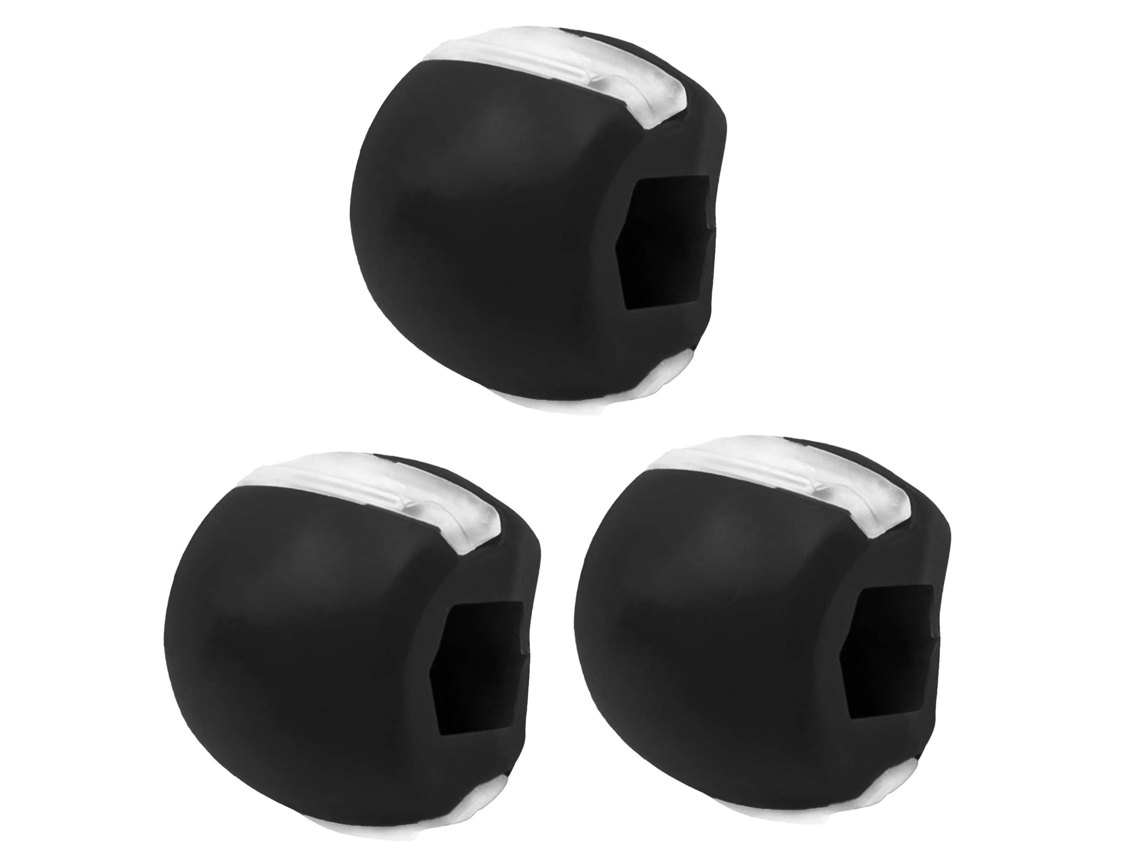 Ejercitador De Mandíbula De Silicona Negro.   3 Pack