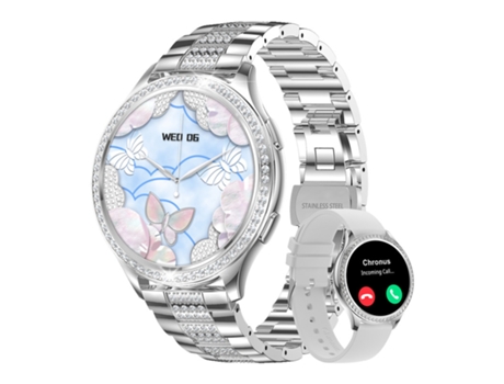 Reloj inteligente CHRONUS AK53 Realizar/recibir llamadas Diamante-Plata