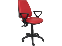 Silla de Escritorio Operativa PYC Elche S Rojo BF (Brazos Fijos - Piel sintética)