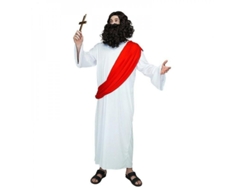 2026-traje De Jesús Para Hombres Disfraz Bíblico Adulto Con Túnica Y Faja Roja De Fiesta De Disfraces