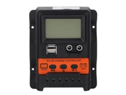 2026velora-regulador De Carga Solar Pwm Lcd 12v 24v 10a 2 Salidas Usb Panel Solar Controlador De Carga