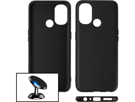 Carcasa + Soporte OnePlus Nord N100 PHONECARE Silicona Líquida Negro