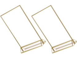Juego De 2 Soportes De Mesa De Acrílico Transparente De 216 X 279 Cm Con Soporte Triangular Doble.