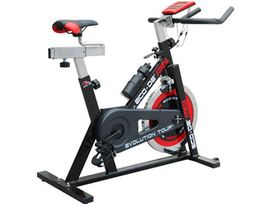 Bicicleta de spinning ECO-DE ECO-815 (115x49x115 cm - Roja - Acero - Volante de inercia: 20 kg)