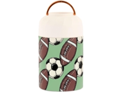 Recipiente Térmico De Acero Inoxidable Con Cuchara Para Mantener La Comida Caliente Diseño Fútbol Verde 500...