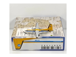 Maqueta del avión canadiense Wayne United Airlines F-27 N2708R en escala 1/400, fabricado en aleación de metal fundido.