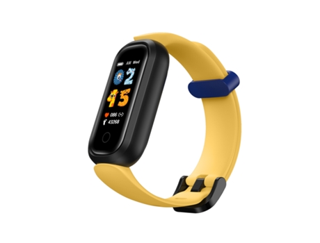 Pulsera Deportiva Monitor para niños T12 Monitoreo de frecuencia cardíaca en tiempo real Monitoreo de sueño y presión arterial Amarillo