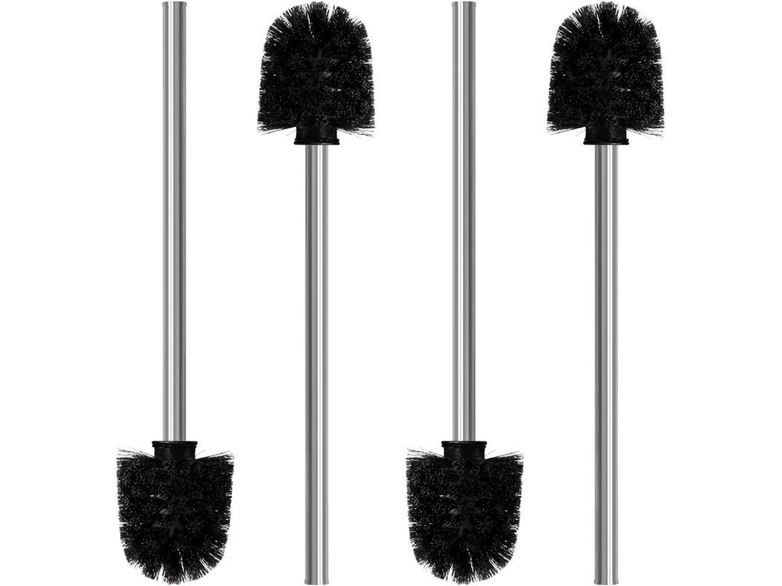 2026-set Of 4 Cepillos De Inodoro Con Mango De Acero Inoxidable, Diámetro 8 Cm, Limpieza Eficiente