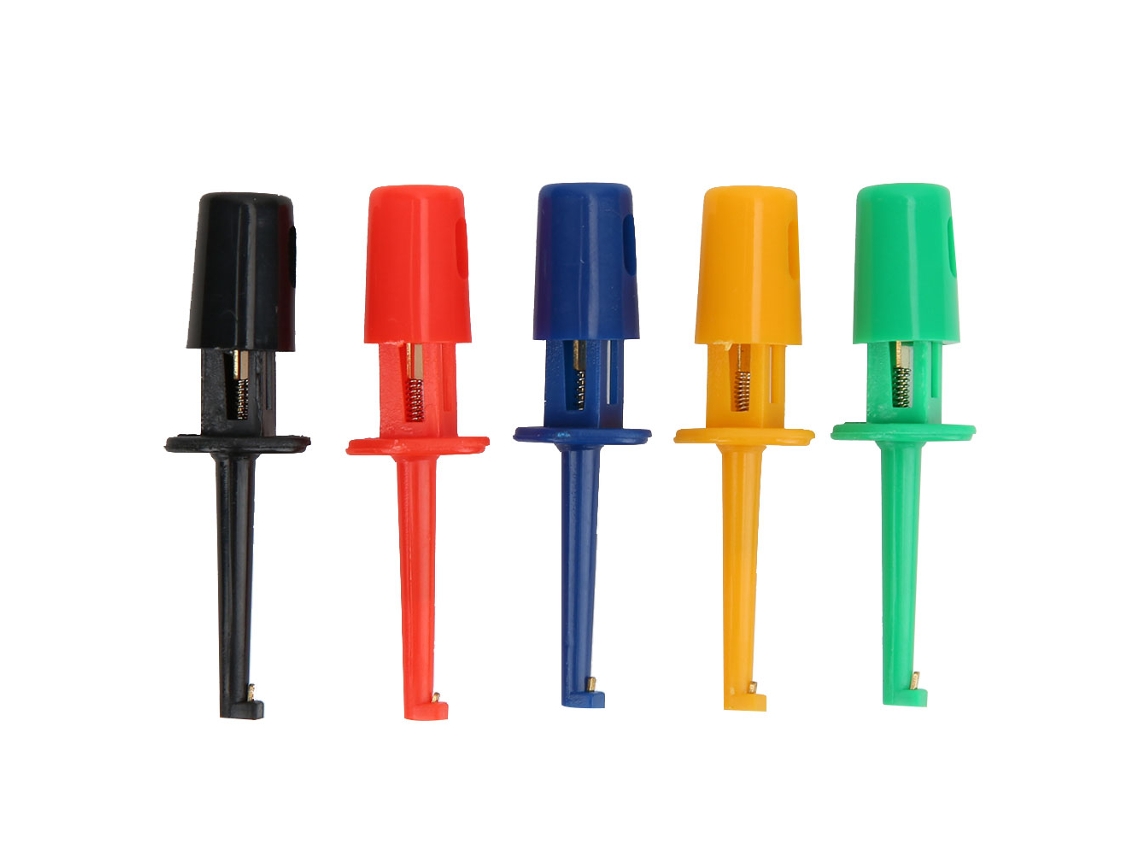 20 Piezas De Ganchos De Prueba Pequeños Y Coloridos, Accesorio Para Multímetro Para Pruebas Electrónicas, Pinza De Agarre Nueva