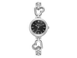 Reloj De Pulsera Cuadrado Para Mujer Rebieth Con Bisel Redondo De Silicona Negra.