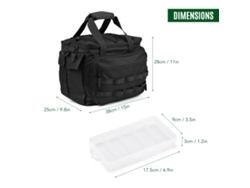 Bolsa De Pesca Multifuncional Lixada Con Compartimentos Para Equipo Y Accesorios De Pesca Al Aire Libre.