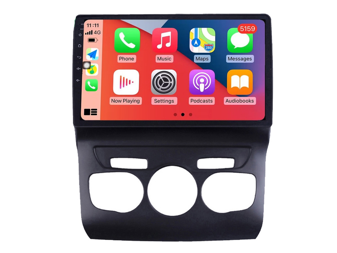 Coche Radio Android Auto Autoradio 8GB RAM 128G ROM CarPlay Navegación GPS Pantalla Táctil RoverOne para Citroen C4 2 B7 2013 - 2016 