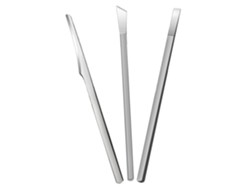 Tres kits profesionales de pedicura, que incluyen cuchillas de acero inoxidable, y kits portátiles para el cuidado de las córneas.