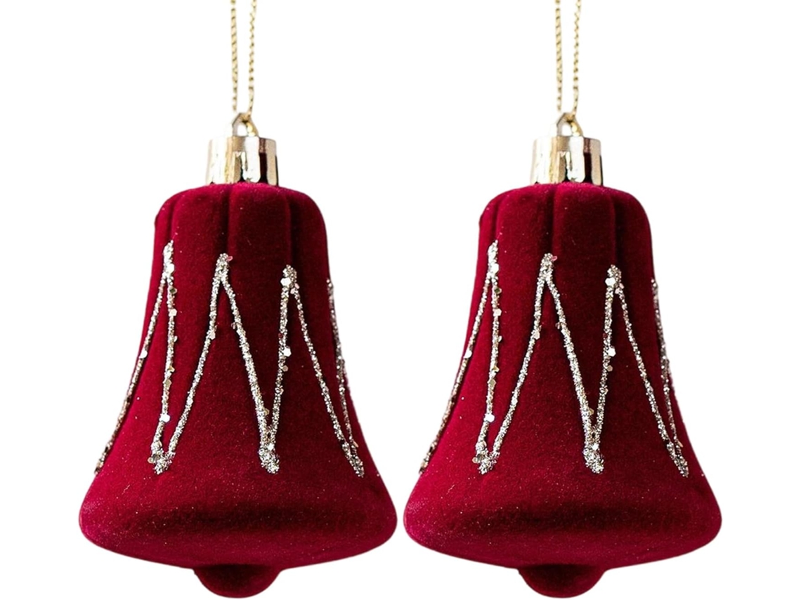 Adornos Navideños Terciopelo Árbol 2 Piezas Decoraciones Navideñas Temporada Festivos Fiestas Reuniones Salas