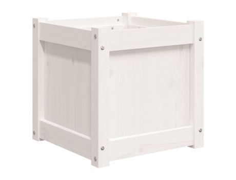 Jardinera madera maciza de pino blanco VIDAXL (40 x 40 x 40 cm)