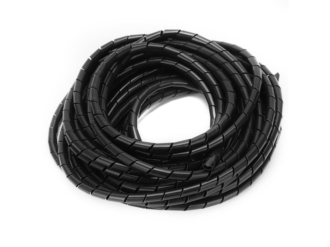 Yncm2026-organizador De Cables Flexible Spiral Wire Wrap Negro Φ8mm 10 Metros Para Cableado