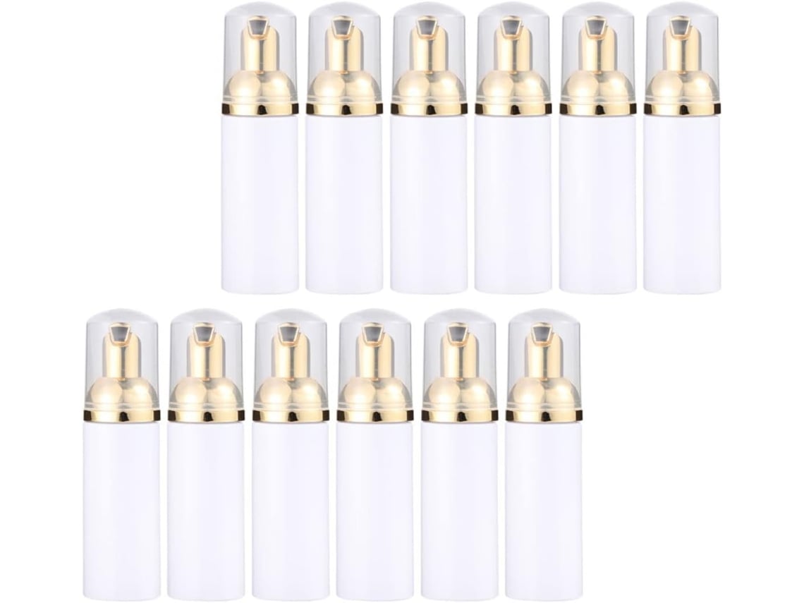 Pacote Com 12 Frascos Dispensadores De Espuma Pet De 30ml Com Bomba À Prova De Vazamentos.