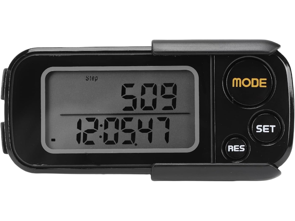 Podomètre 3d Précis, Fonctionnement Simple, Grand Ecran, Compteur De Pas Pour Les Âges, Noir
