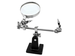 Herramienta De Soldadura Auxiliar Con Abrazadera De Tornillo De Banco Y Lupa Para Electricistas Y Aficionados.
