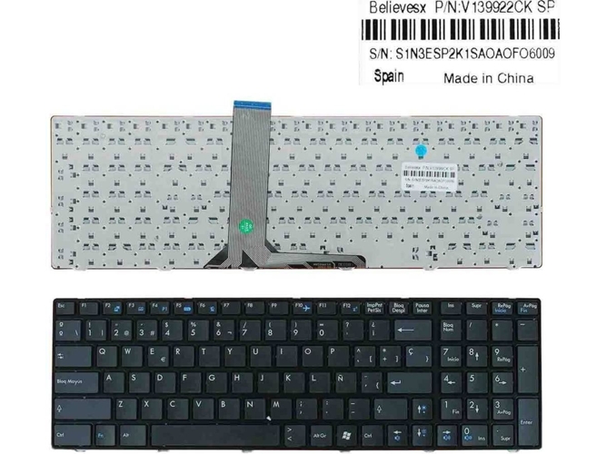 Teclado para Portátil Msi Gx60 Ge60 Ge70 Negro Intro Pequeño