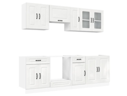 Conjunto de gabinetes de cocina Kalmar, blanco brillante, EXCLUSIVO DE LA CASA