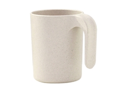 Vaso Para Cepillo De Dientes Color Beige Con Asa, Gran Capacidad, Portátil, Material Duradero, Para Uso En El Baño.