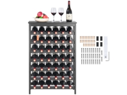 Botellero modular de bambú Succebuy de 7 niveles para 42 botellas con estante de sobremesa