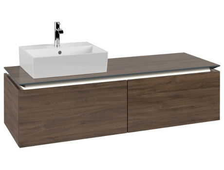 Villeroy &amp Boch Legato Vanity unit B613 1400x380x500mm lavabo a la izquierda iluminación LED
