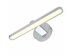 Aplique LED de pared para iluminar cuadros, espejos, murales, 10W, luz neutra 4000K, acabado Cromo brillante. 30cm PAPUQ