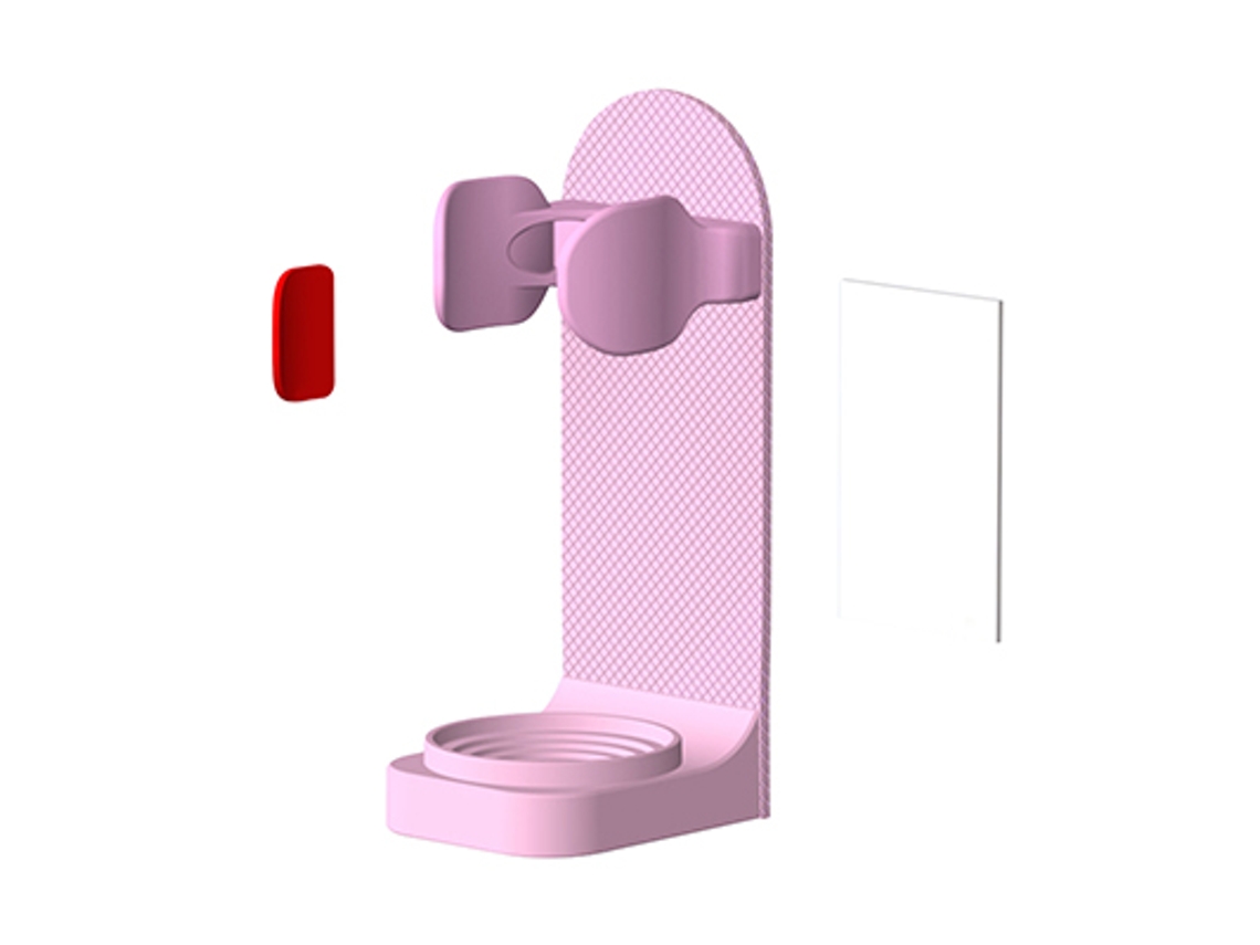 Soporte ajustable para cepillo de dientes eléctrico, base de silicona antideslizante, soporte de pared Mdug (rosa)