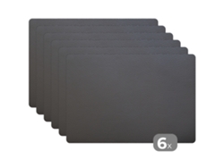 Manteles Individuales Juego De 6piel - Textura - Aspecto De Piel - Gris 45x30 Cm
