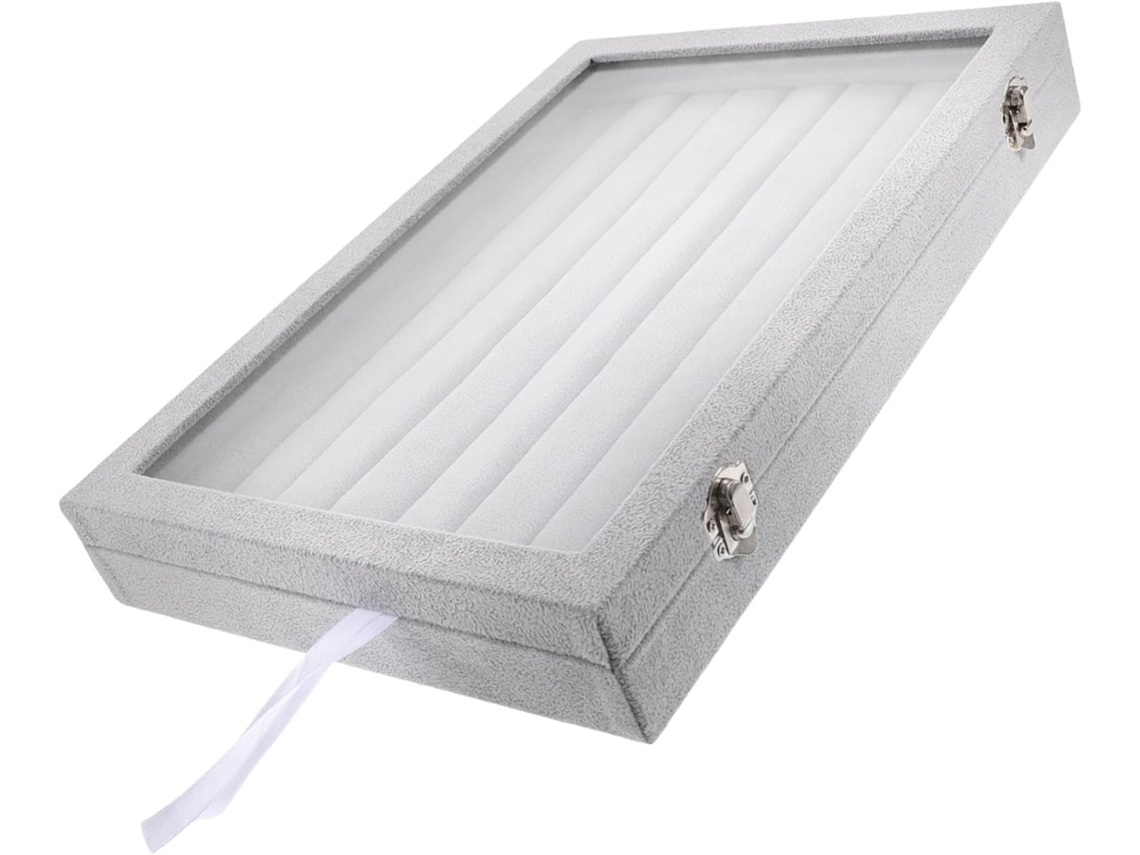 Caja Para Anillos Con Tapa Transparente, Organizador Portátil Para Guardar Joyas.