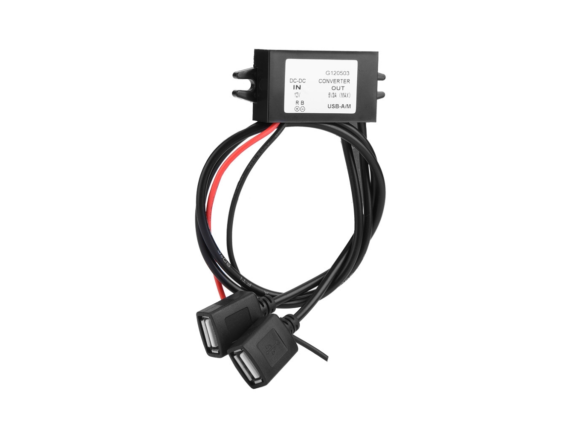 Módulo Convertidor De Potencia Dc-dc De 12v A 5v 3a Con Doble Puerto Usb Y Función Reductora.