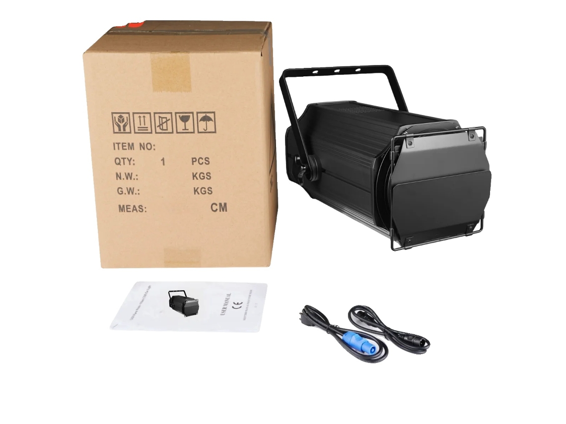 Foco de escenario, LEDs COB RGBW, ángulo de zoom de 50 grados, 1 unidad, enchufe europeo OEM