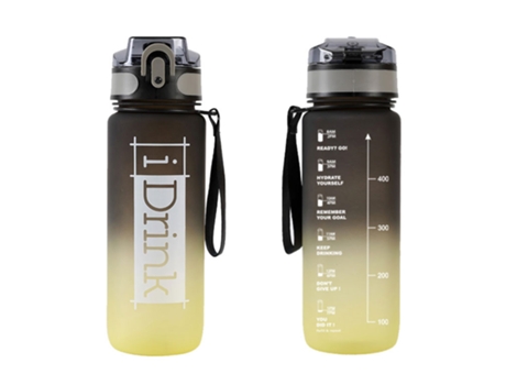 Botella en Tritan I DRINK 750ml Negro/Amarillo Id2130