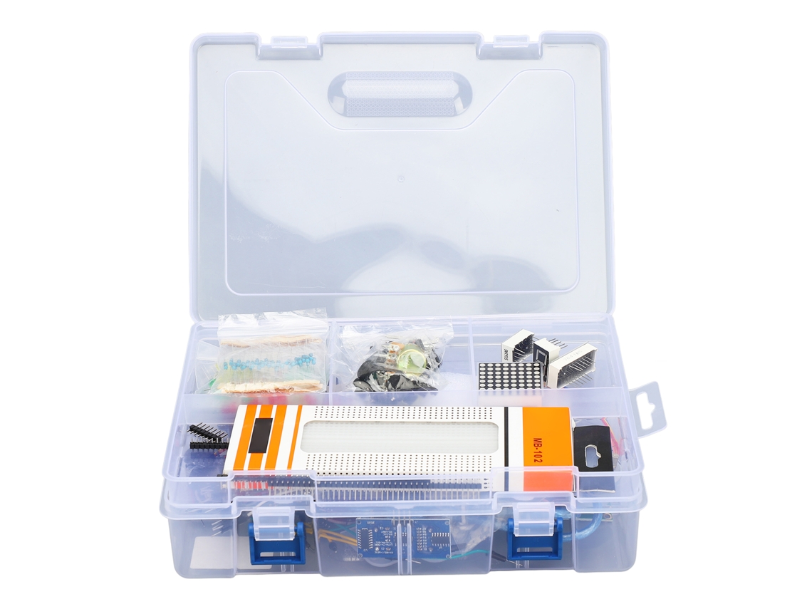 Kit De Electrónica Para Principiantes Con Motor Paso A Paso De 5 V, Pantalla Lcd Y Componentes Para Armar.