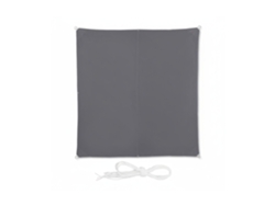 Relaxdays Toldo Vela Cuadrado, Impermeable, Protección Rayos Uv, Con Cuerdas Para Tensar, Gris, 3 X 3 M