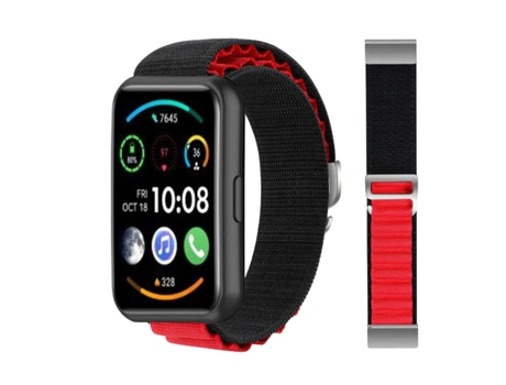 Correa Loop Alpine para Huawei Watch Fit 2 Negro y Rojo