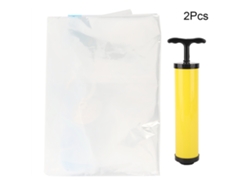JILLIOPER 2 Piezas Bolsas de Almacenamiento al Vacío para Ahorrar Espacio con Bomba de Aire para Ropa Almohadas y Viaje