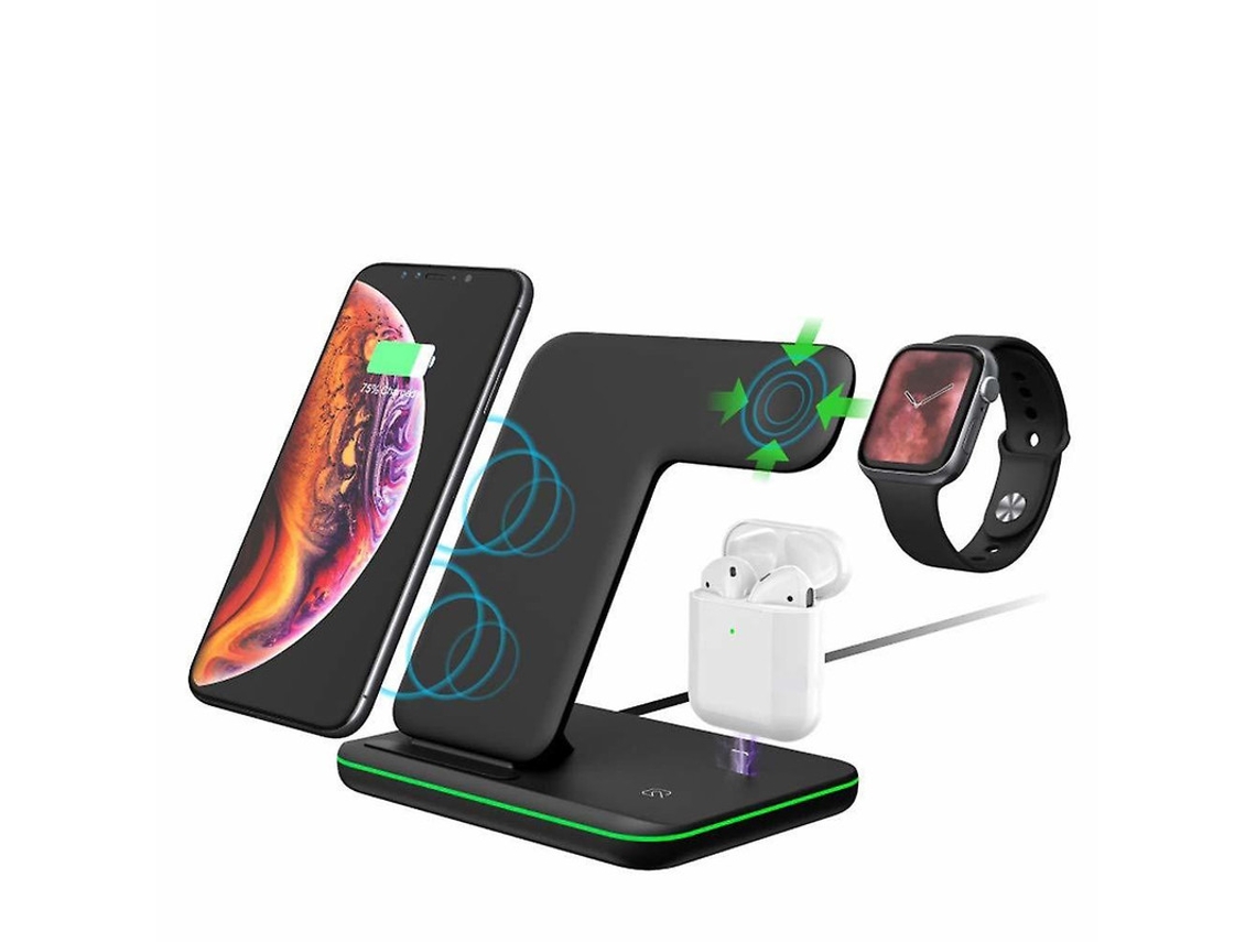 Cargador Sem Fio Qi Para Samsung Yizhood Seda Negro