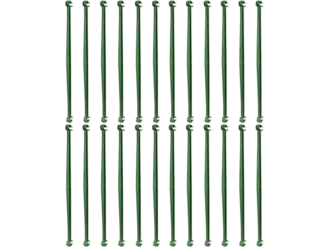 24 Conectores De Plástico Verde Para Plantas, Expandibles Ys Al Desgaste, Para Sujetar Estacas De Pepinos Y Tomates En