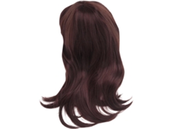 Pelucas De Cabello Para Mujer - Para Fiestas Y Uso Diario - Ondulada Castaño Oscuro Con Raya Lateral